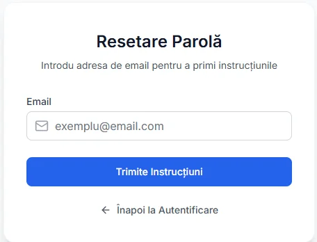1.5. Recuperare parolă
